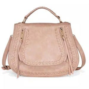Vici Highland Bag Crossbody Shoulder Bag Purse Natural Nude Horseshoe Shape